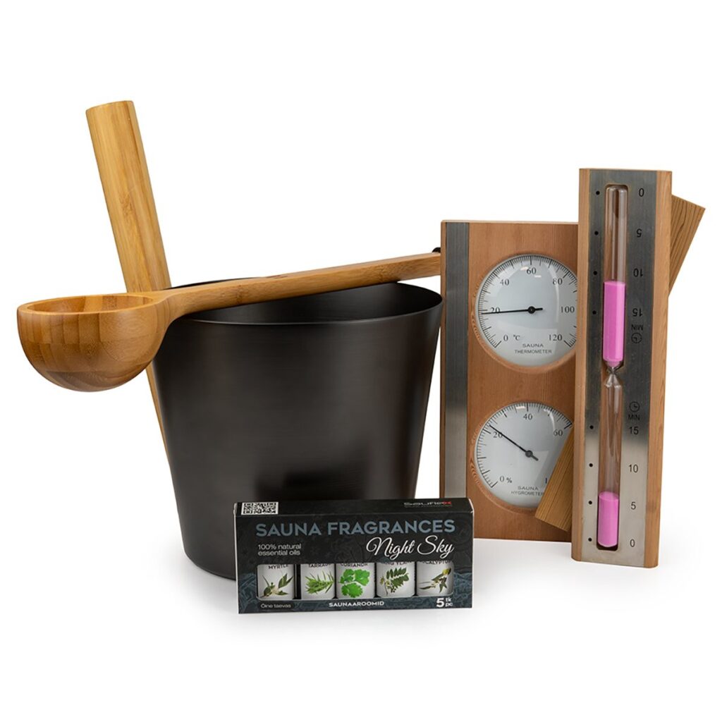 Black Bucket and Ladle Set