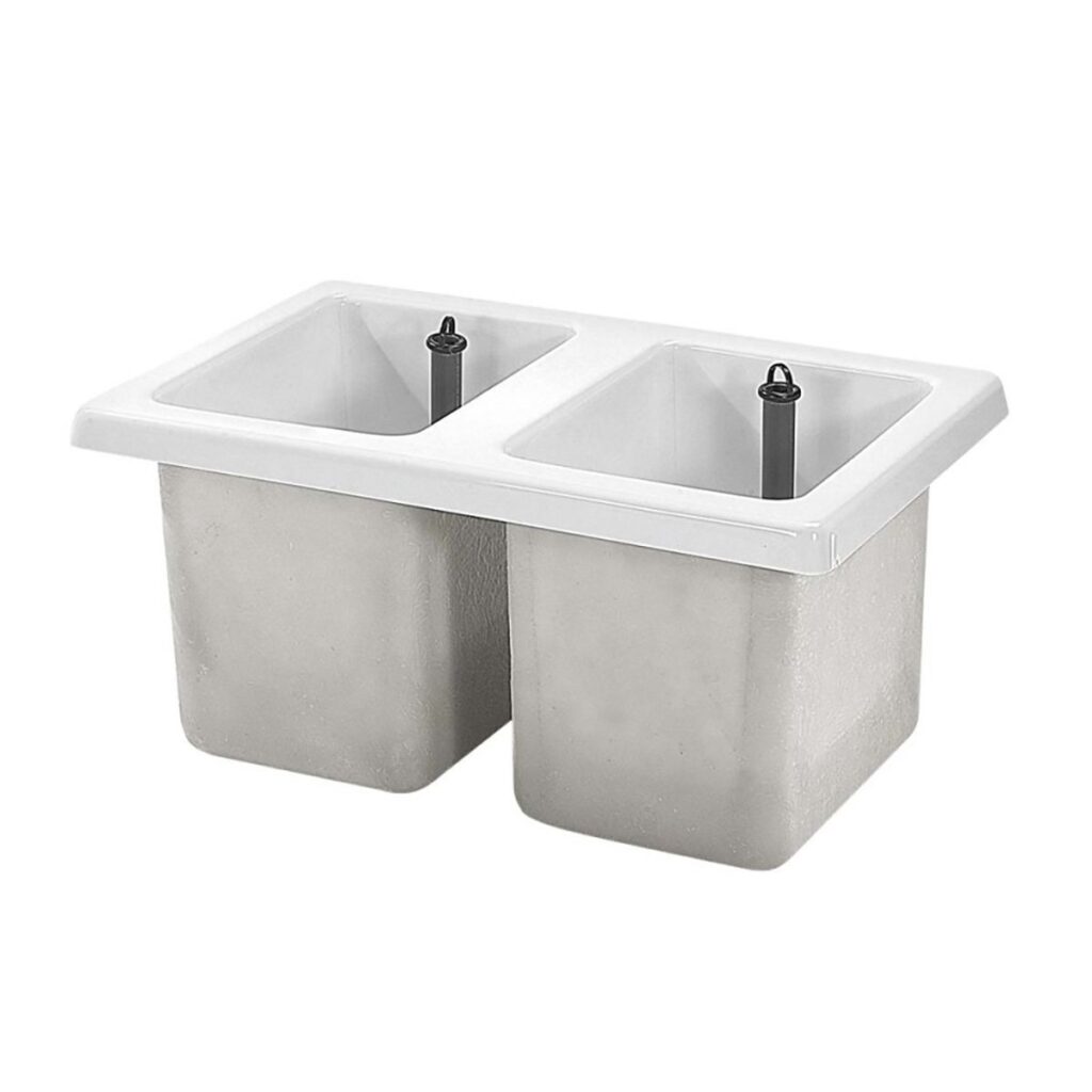 Built-in double foot bath